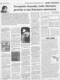 Fernando Iwasaki, éxito literario gracias a sus fracasos amorosos (entrevista)