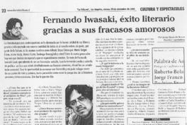 Fernando Iwasaki, éxito literario gracias a sus fracasos amorosos (entrevista)