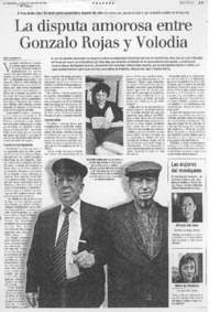 La disputa amorosa entre Gonzalo Rojas y Volodia