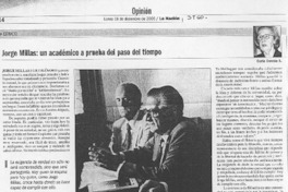 Jorge Millas: un académico a prueba del paso del tiempo