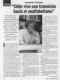 "Chile vive una transición hacia el analfabetismo" (entrevista)