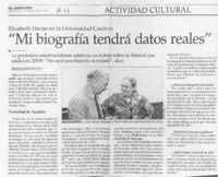 "Mi biografía tendrá datos rales"