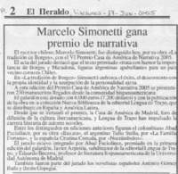 Marcelo Simonetti gana premio de narrativa