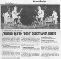 ¡Cuidado! que un "loco" Quijote anda suelto