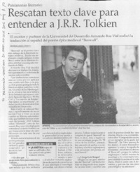 Rescatan texto clave para entender a J. R. R. Tolkien