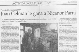 Juan Gelman le gana a Nicanor Parra