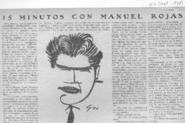15 minutos con Manuel Rojas (entrevista)