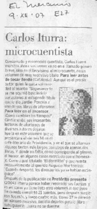 Carlos Iturra: microcuentista