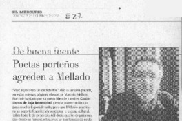 Poetas porteños agreden a Mellado