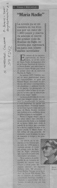 "María nadie"  [artículo]