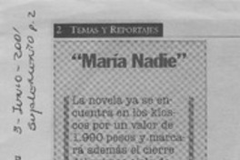 "María nadie"  [artículo]