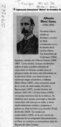 Alberto Blest Gana  [artículo]