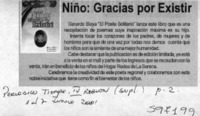 Niño, gracias por existir  [artículo]