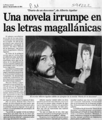 Una novela irrumpe en las letras magallánicas  [artículo]