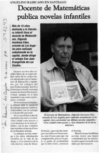 Docente de matemáticas publica novelas infantiles  [artículo]