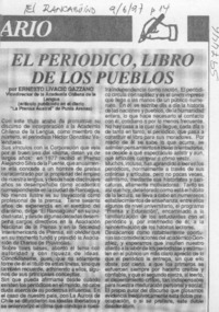 El periódico, libro de los pueblos