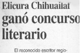 Elicura Chihuailaf ganó concurso literario  [artículo]