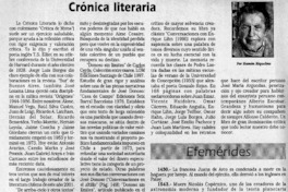 Crónica literaria  [artículo] Ramón Riquelme