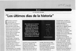 "Los últimos días de la historia"  [artículo] Andrés Aguirre