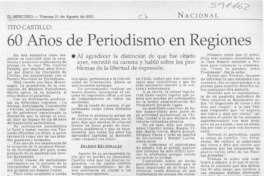 60 Años de periodismo en regiones  [artículo]