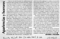 Apariencias y horrores  [artículo] Antonio J. Salgado