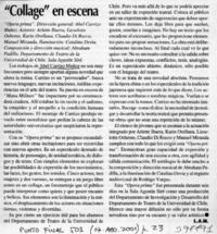 "Collage" en escena  [artículo] L. A. M.