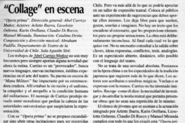"Collage" en escena  [artículo] L. A. M.