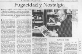 Fugacidad y nostalgia  [artículo] Christian San Martín