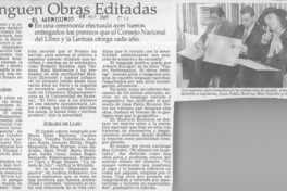 Distinguen obras editadas  [artículo]