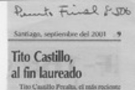 Tito Castillo, al fin laureado