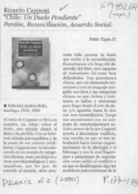 Chile, un duelo pendiente  [artículo] Pablo Tapia N.
