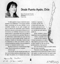 Desde Puerto Aysén, Chile  [artículo]
