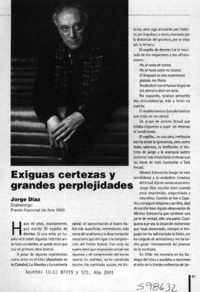 Exiguas certezas y grandes perplejidades  [artículo]