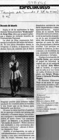 Desvarío del absurdo  [artículo]