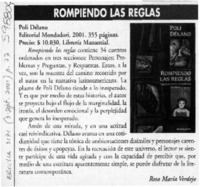 Rompiendo las reglas  [artículo] Rosa María Verdejo
