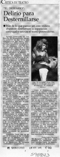 Delirio para desternillarse  [artículo] Pedro Labra Herrera