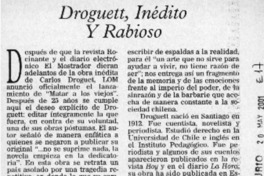 Droguett, inédito y rabioso  [artículo]