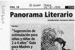 "Sugerencias de estimulación para niños y niñas de 2 a 4 años" guía para madres y padres  [artículo]
