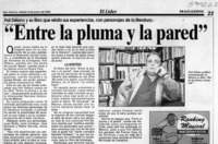 "Entre la pluma y la pared"  [artículo]