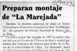 Preparan montaje de "La marejada"  [artículo]