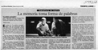 La memoria toma forma de palabras  [artículo] Marietta Santí