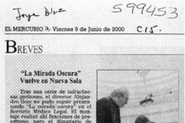 "La mirada oscura" vuelve en nueva sala  [artículo]