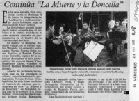Continúa "La muerte y la doncella"  [artículo]