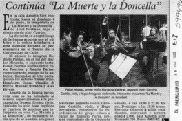 Continúa "La muerte y la doncella"  [artículo]