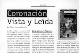 Coronación vista y leída  [artículo] Felipe Troncoso Buvinic