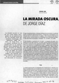 La mirada oscura, de Jorge Díaz