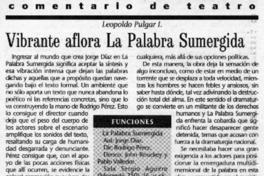 Vibrante aflora La palabra sumergida  [artículo]