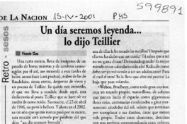 Un día seremos leyenda, lo dijo Teillier  [artículo] Vicente Clua