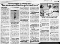 "Fue una comedia de equivocaciones"  [artículo] Juan Carlos Astuya