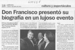 Don Francisco presentó su biografía en un lujoso evento  [artículo]